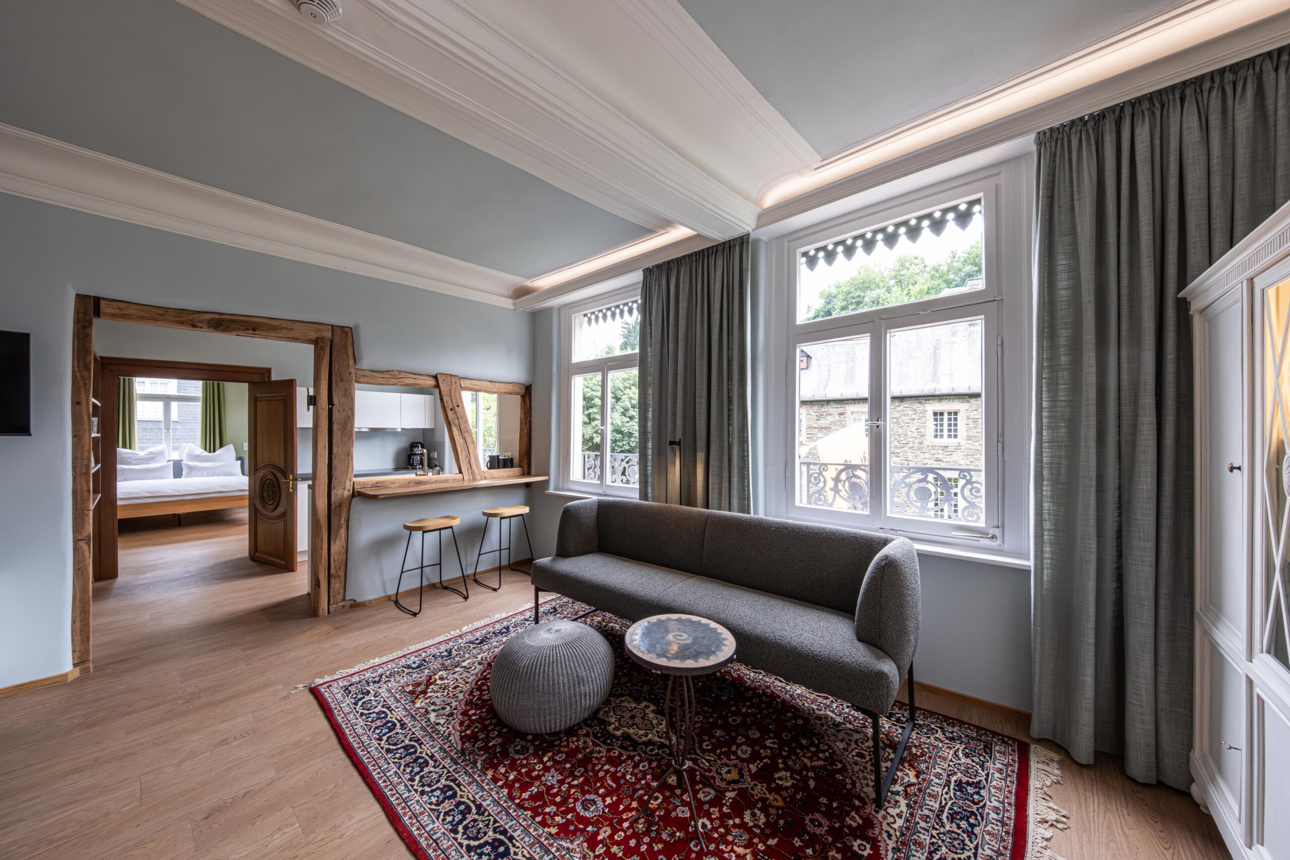 01_Raumfolge Wohnen-Küche-Schlafen